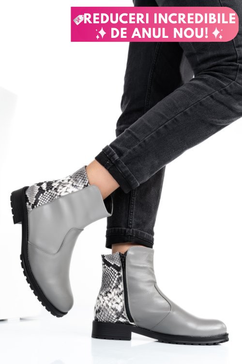 Ghete gri snk piele naturala 0s772lib-b