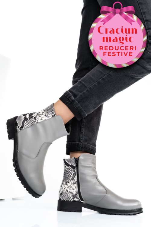 Ghete gri snk piele naturala 0s772lib-b