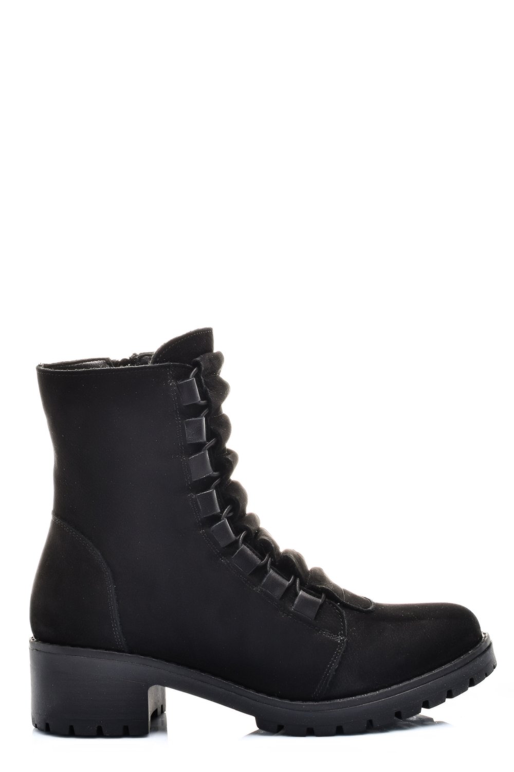 GHETE DAMA PIELE NATURALA INTOARSA NEGRE 1S7782859