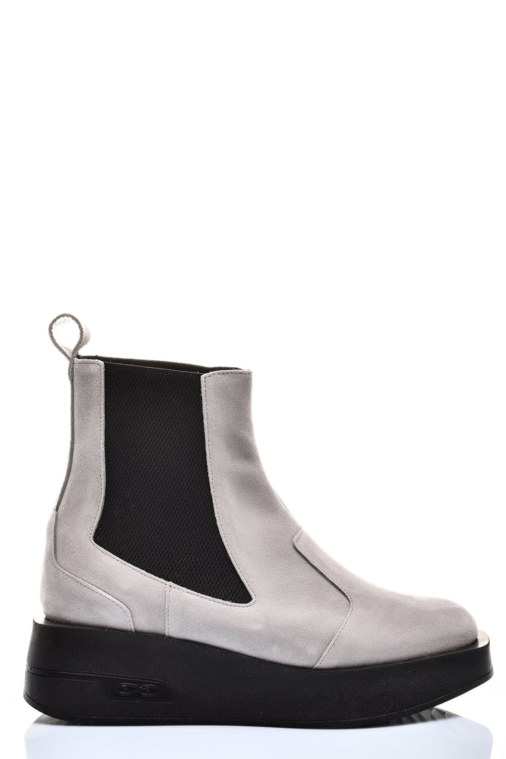 GHETE DAMA IMBLANITE PIELE NATURALA INTOARSA GRI 2S7700