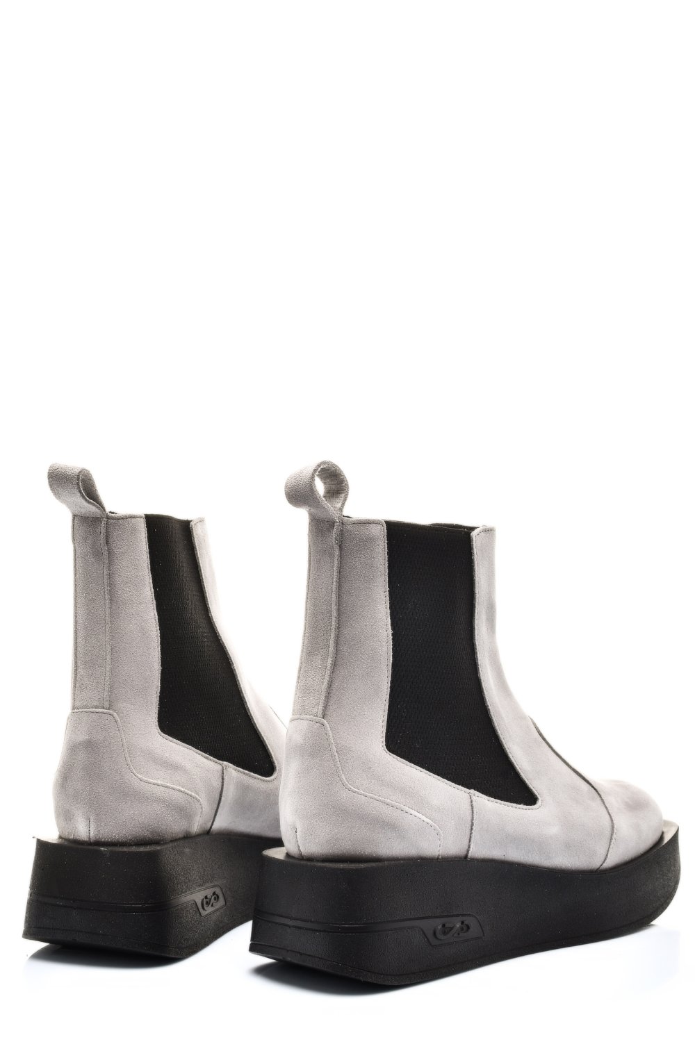 GHETE DAMA IMBLANITE PIELE NATURALA INTOARSA GRI 2S7700