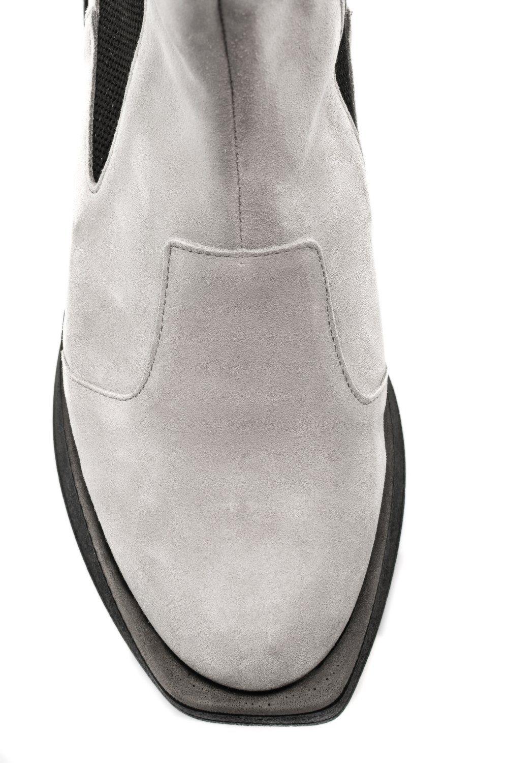 GHETE DAMA IMBLANITE PIELE NATURALA INTOARSA GRI 2S7700