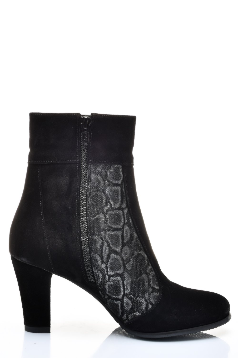 BOTINE DAMA PIELE NATURALA INTOARSA NEGRE SNK 7S7771