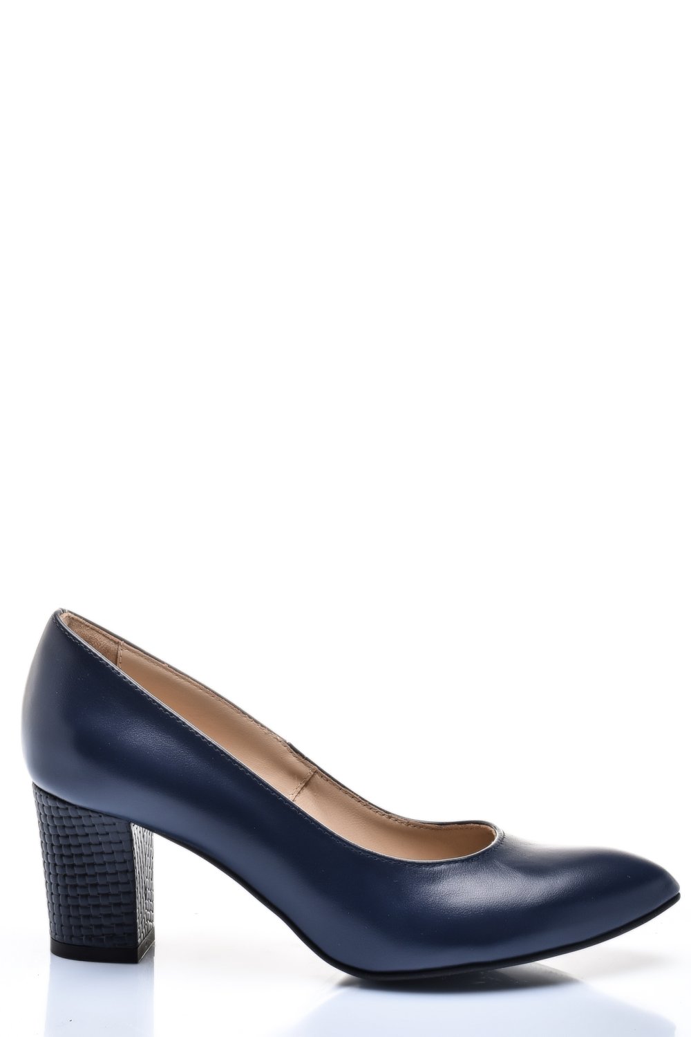 PANTOFI DAMA GUBAN PIELE NATURALA NAVY TOC IMPLETIT 3S77292