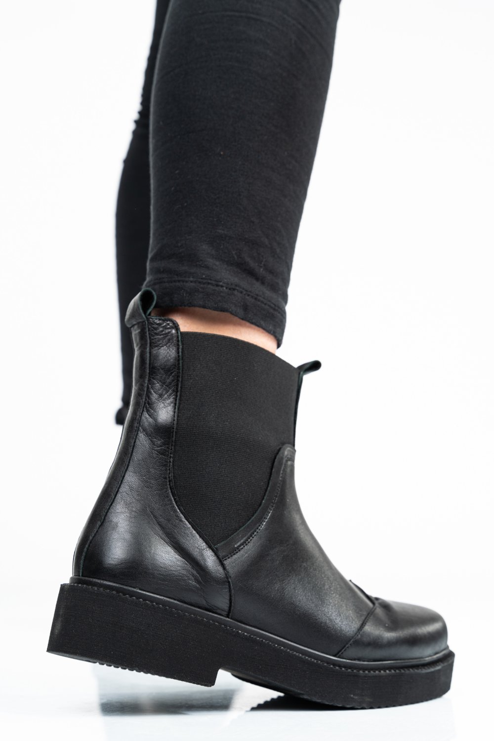 GHETE DAMA CAPTUSITE PIELE NATURALA NEGRE ES77DB005