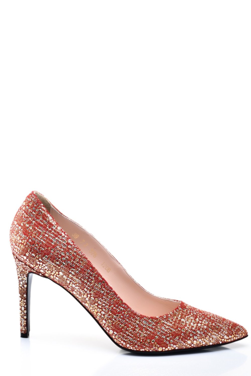 PANTOFI DAMA GUBAN PIELE NATURALA ROSII SIDEF 1S77206