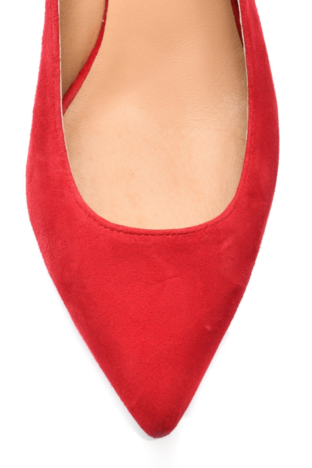 PANTOFI ROSII PIELE NATURALA INTOARSA 1939P-051