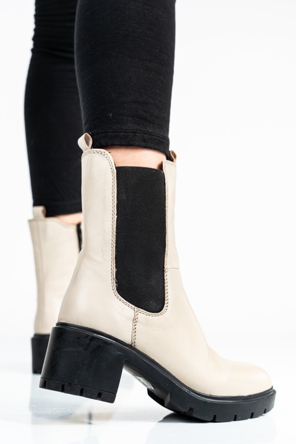 GHETE DAMA PIELE NATURALA BEJ 8S77799