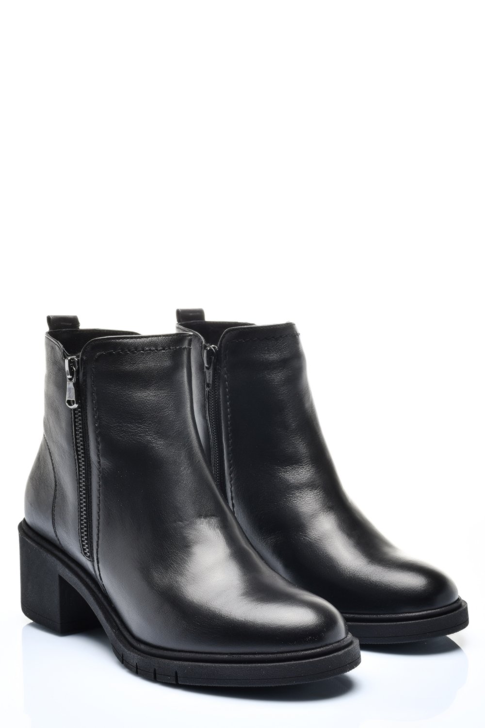 BOTINE FEMEI PIELE NATURALA NEGRE 2S7732-026NP