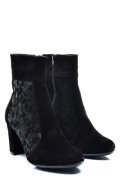 BOTINE NEGRE PIELE NATURALA INTOARSA 7PC72