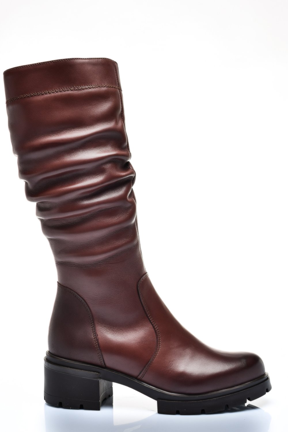 CIZME MARO INCHIS PIELE NATURALA 2PC12824NP