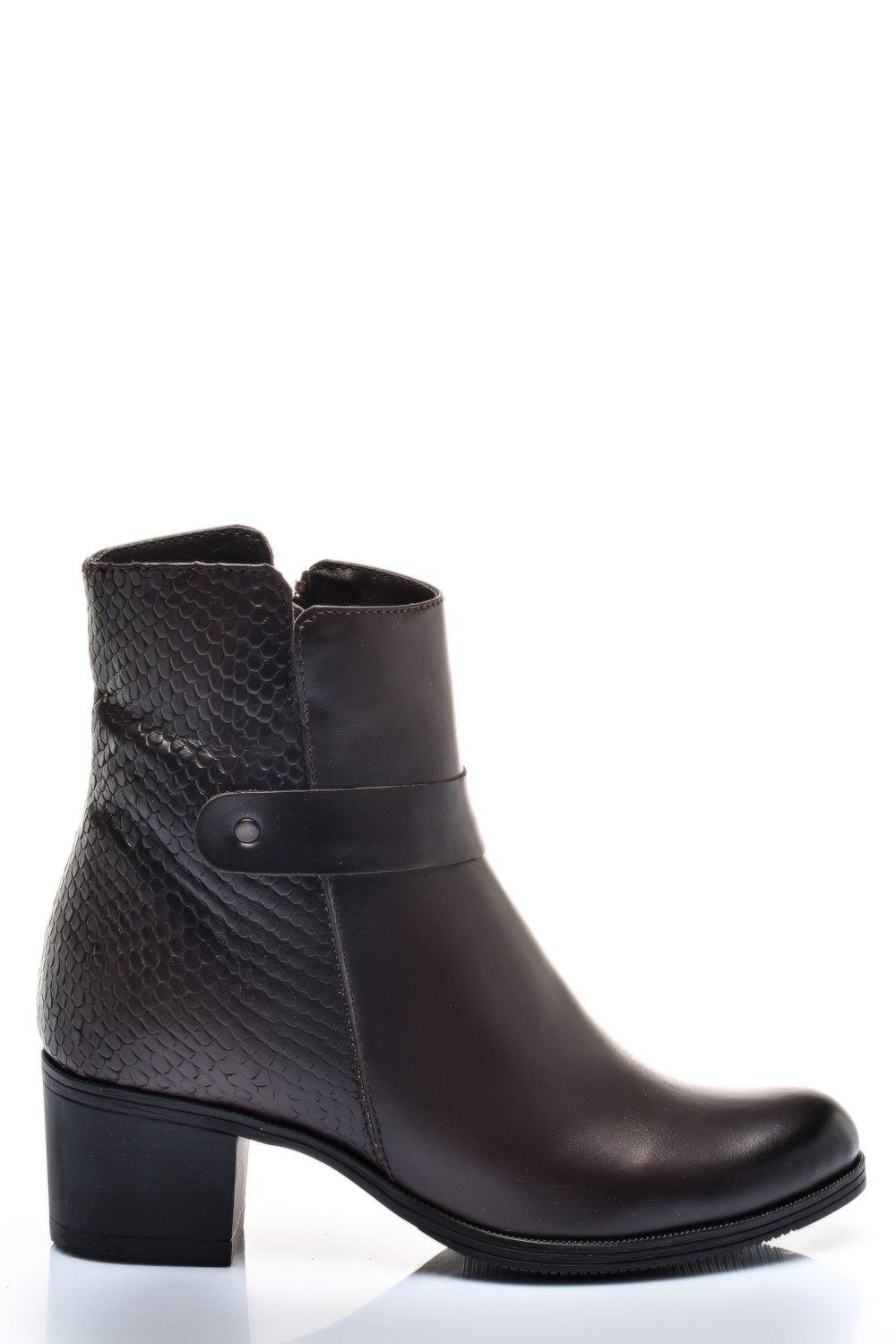 BOTINE MARO INCHIS PIELE NATURALA SARRA