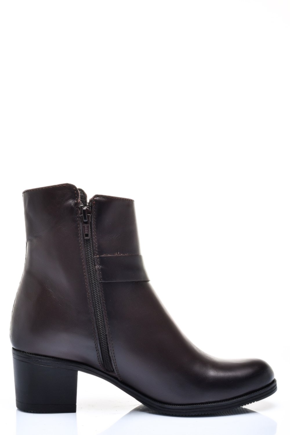 BOTINE MARO INCHIS PIELE NATURALA SARRA