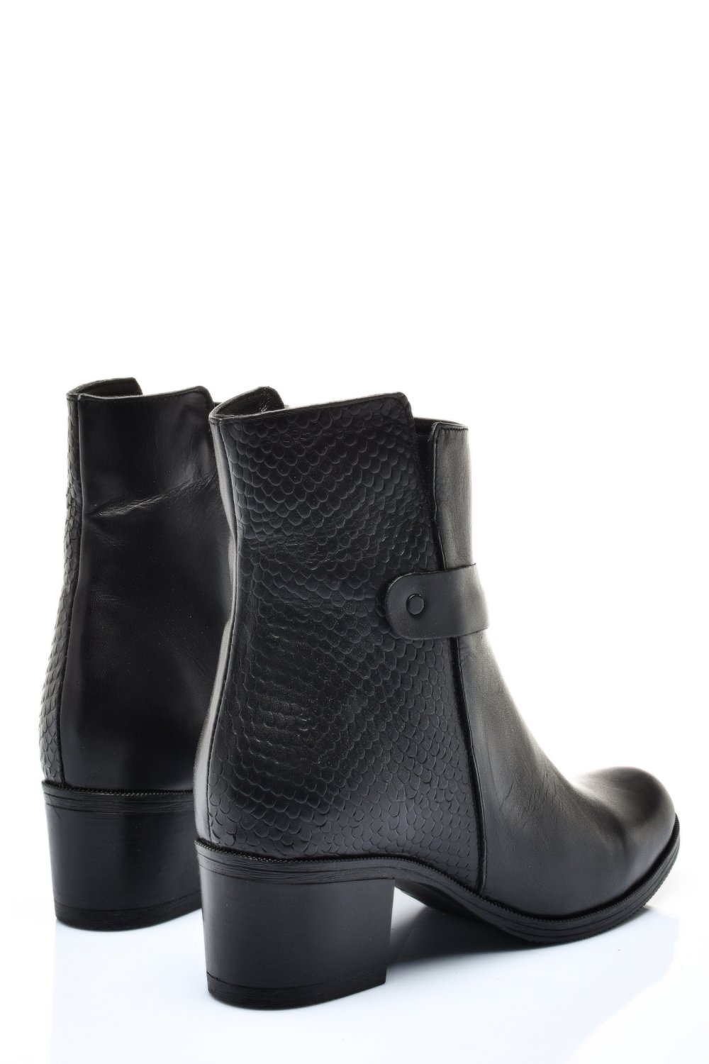 BOTINE NEGRE PIELE NATURALA SARRA