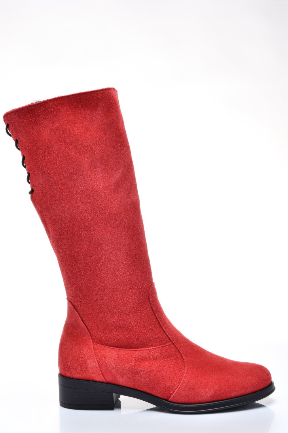 CIZME ROSII PIELE NATURALA INTOARSA 7PC01-IMB