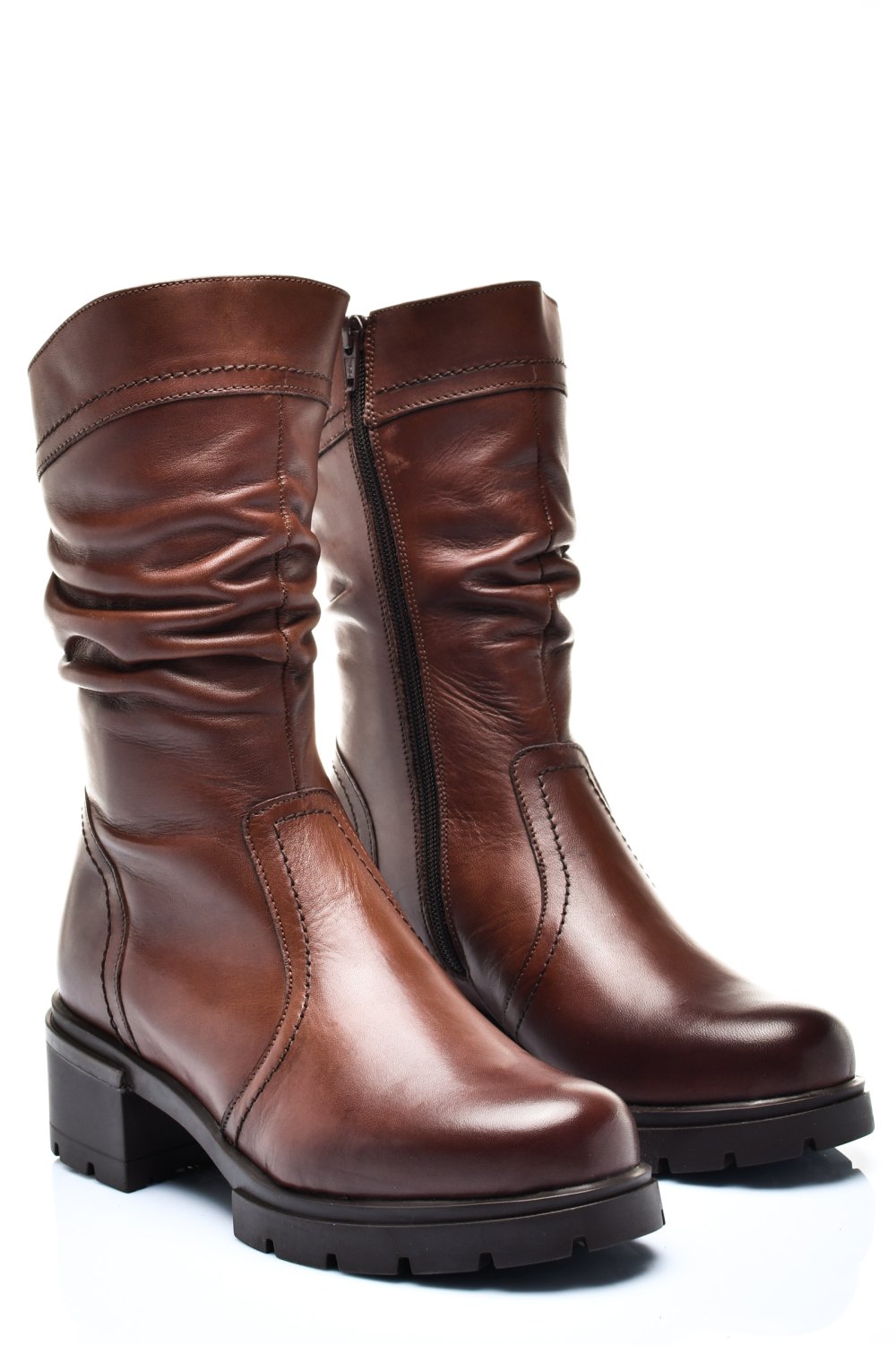 GHETE FEMEI PIELE NATURALA MARO INCHIS 212809NP