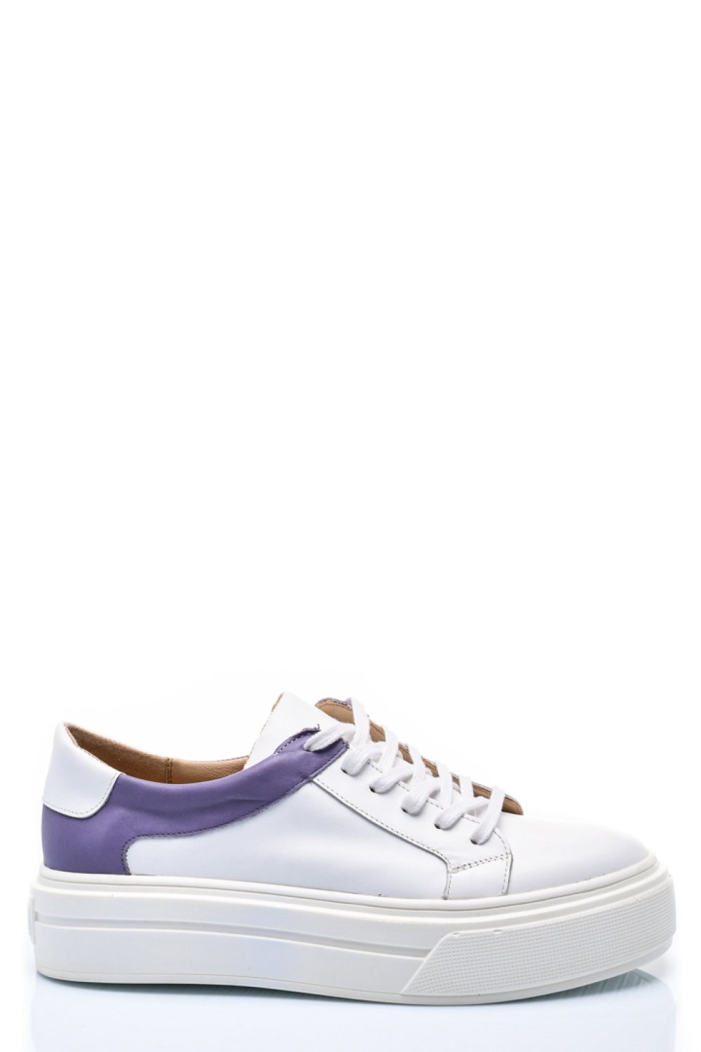 PANTOFI SPORT FEMEI PIELE NATURALA ALB MOV 3S77000