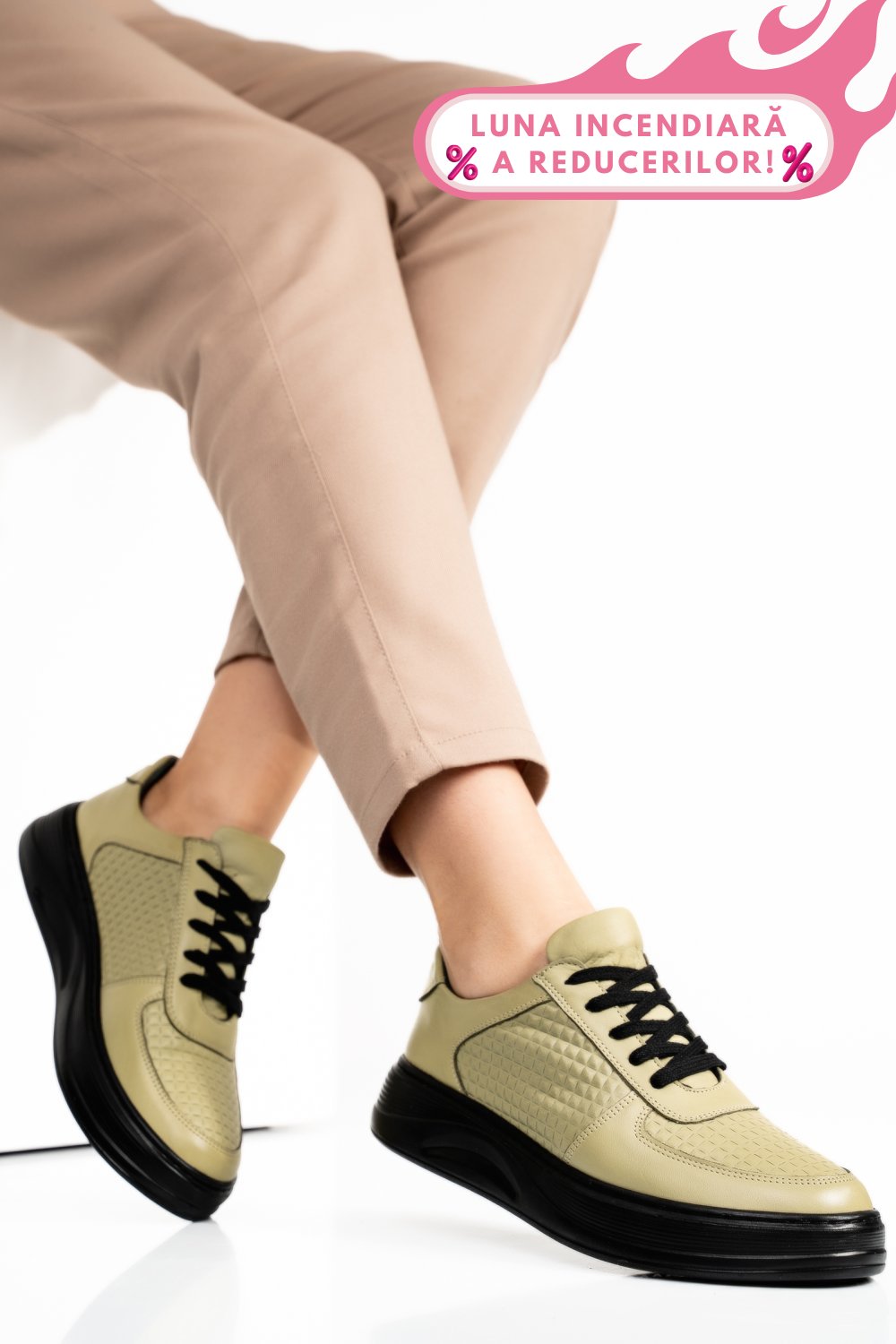 PANTOFI VERZI PIELE NATURALA APCKD330