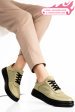 Pantofi verzi piele naturala apckd330