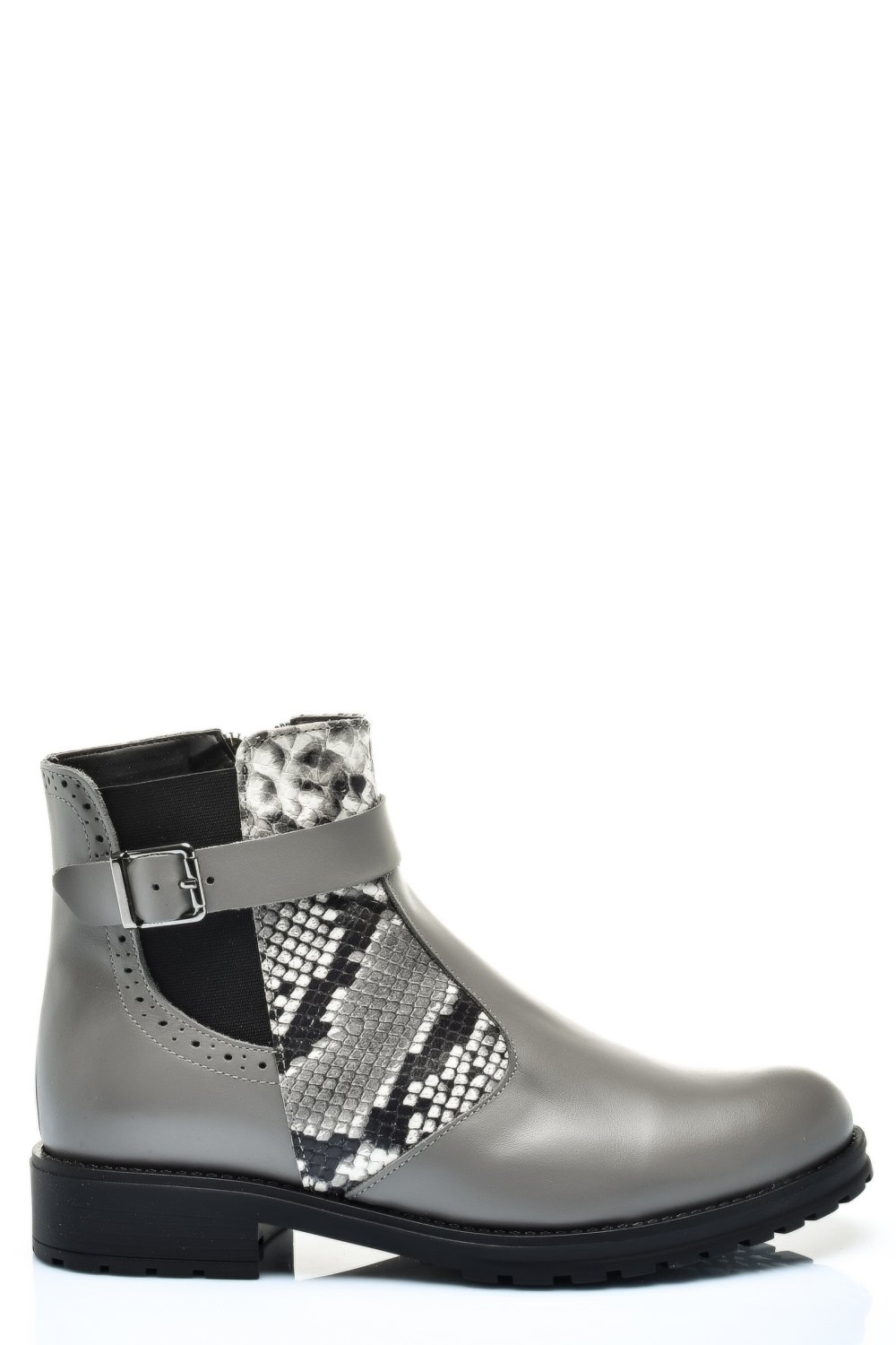 GHETE DAMA PIELE NATURALA GRI CRO 0S7782