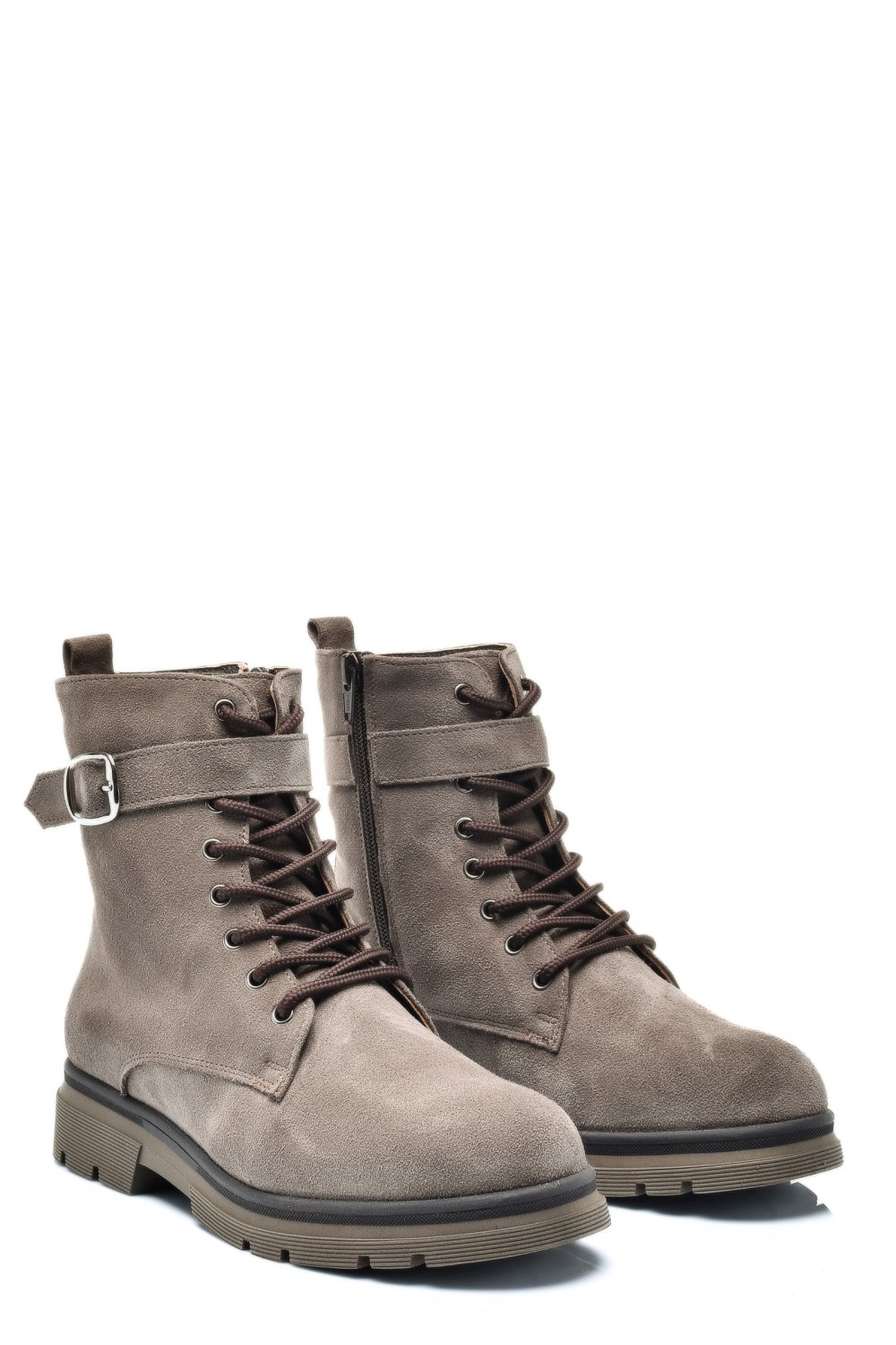 GHETE DAMA PIELE NATURALA INTOARSA TAUPE 2S7732-034SP