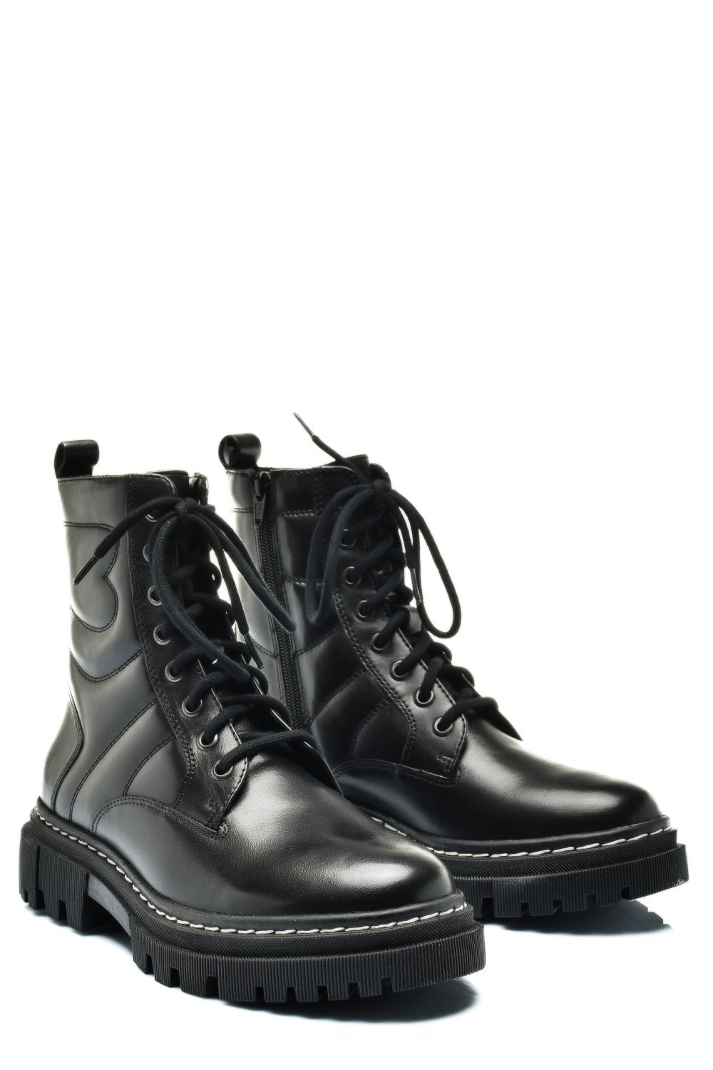 GHETE NEGRE PIELE NATURALA VS77B06-3202