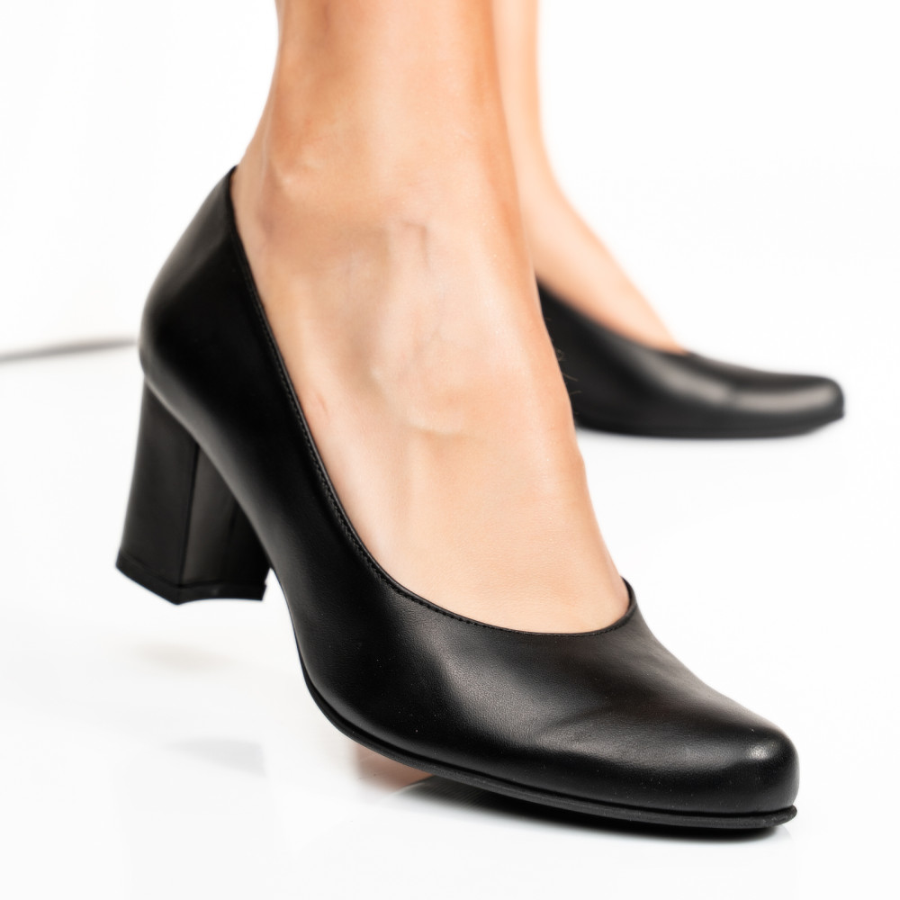PANTOFI DAMA GUBAN PIELE NATURALA NEGRI 3S77341