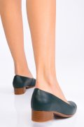 PANTOFI DAMA PIELE NATURALA VERZI CU TOC MARO 2S77040