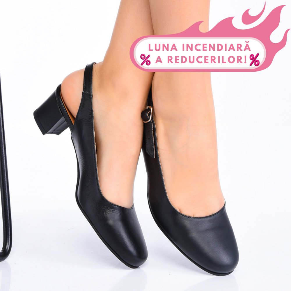 PANTOFI NEGRI PIELE NATURALA 1S77462