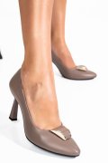 PANTOFI TAUPE PIELE NATURALA 1S77675