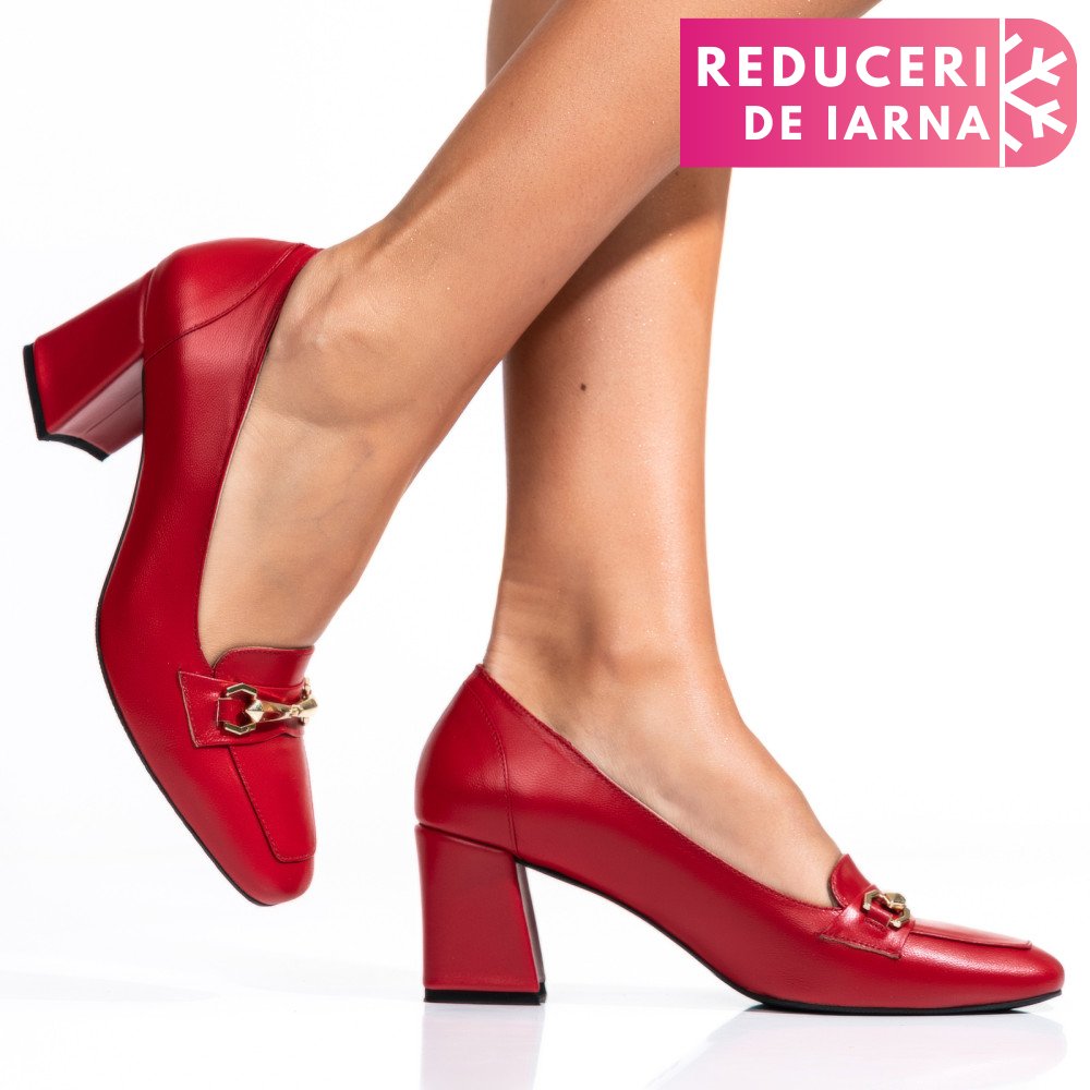PANTOFI ROSII PIELE NATURALA 1S77709