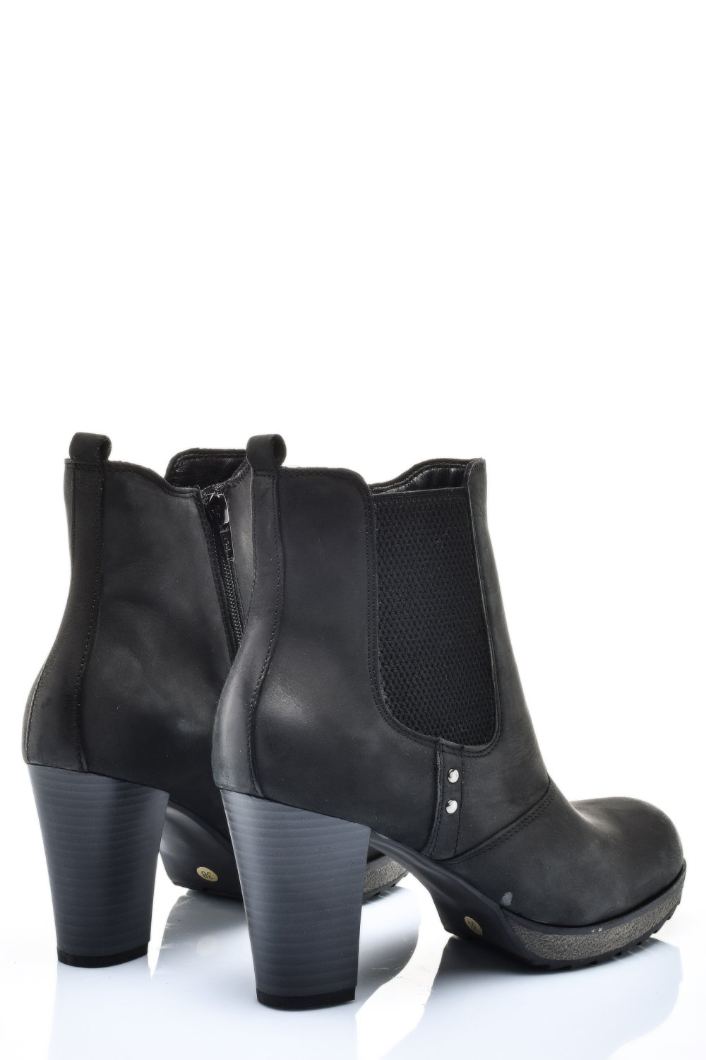 BOTINE DAMA PIELE NATURALA NEGRE CU TOC 2S77854