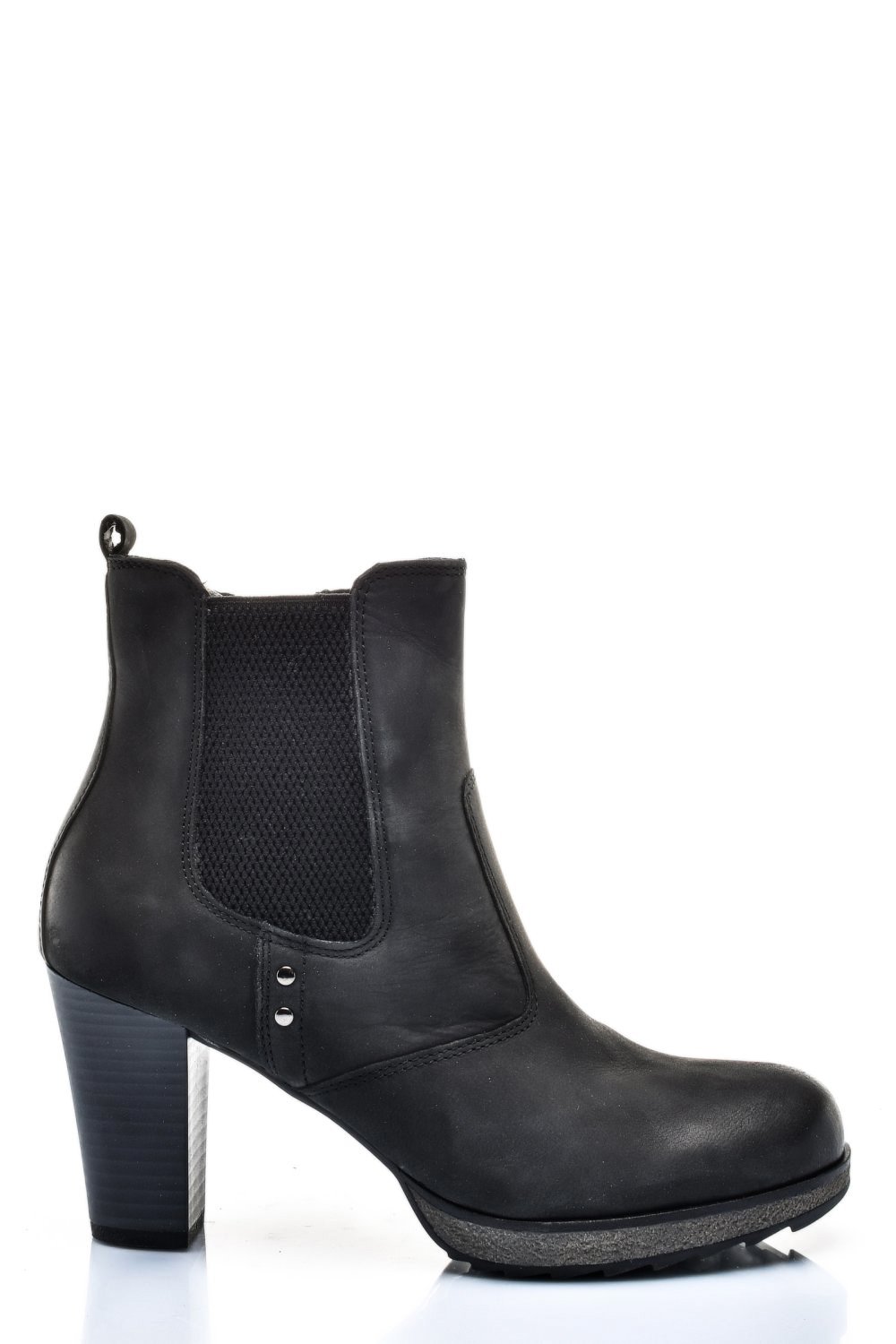 BOTINE DAMA PIELE NATURALA NEGRE CU TOC 2S77854