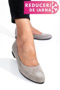 BALERINI GRI PIELE NATURALA INTOARSA 4S7750B