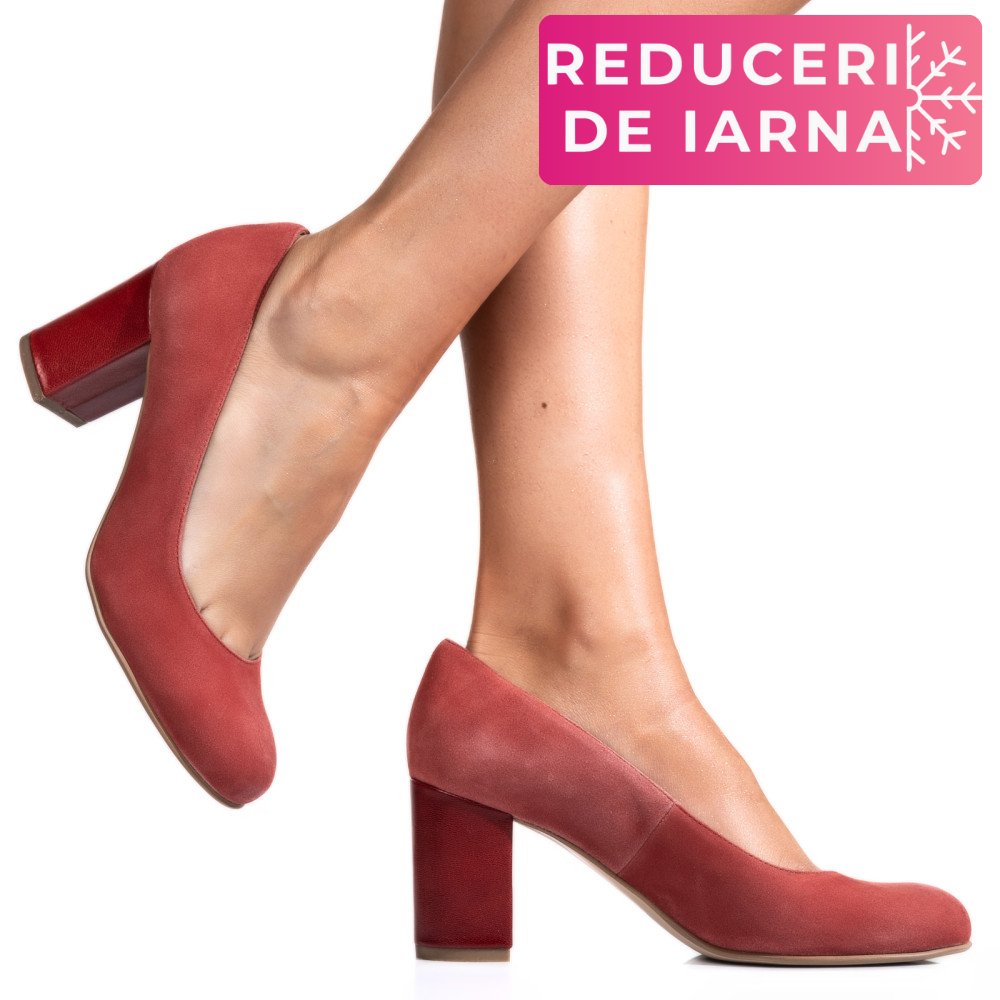 PANTOFI  DAMA GUBAN PIELE NATURALA INTOARSA ROZ 3S77483