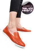 ESPADRILE PORTOCALII PIELE NATURALA 1PC15411