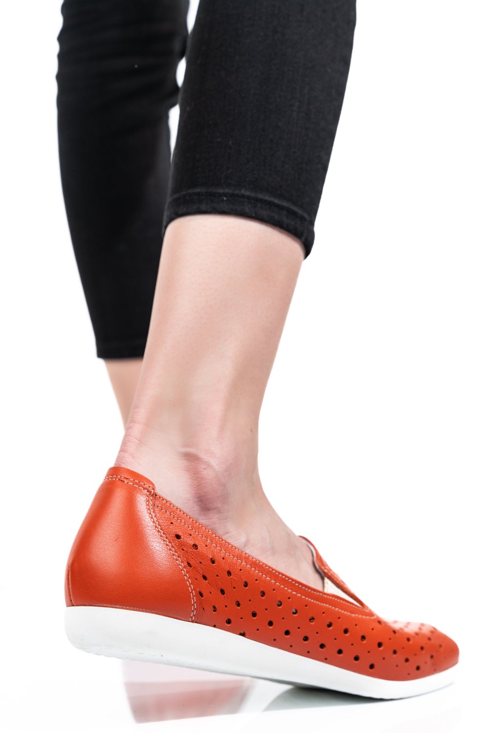 ESPADRILE PORTOCALII PIELE NATURALA 1PC15411