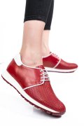 PANTOFI SPORT RED WHITE PIELE NATURALA 1PC12741