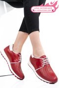 PANTOFI SPORT RED WHITE PIELE NATURALA 1PC12741