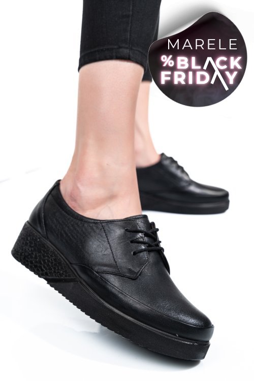 Pantofi negri piele naturala 6pc24