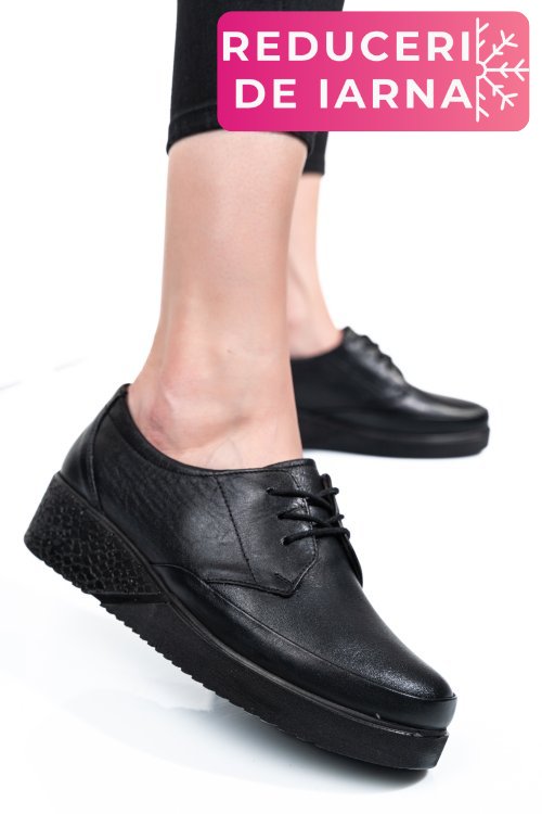 Pantofi negri piele naturala 6pc24