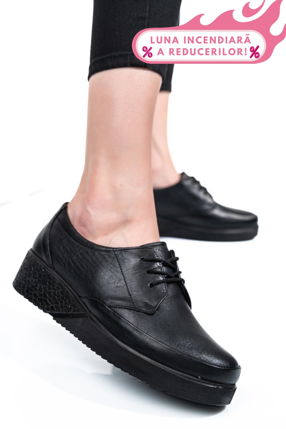 PANTOFI NEGRI PIELE NATURALA 6PC24