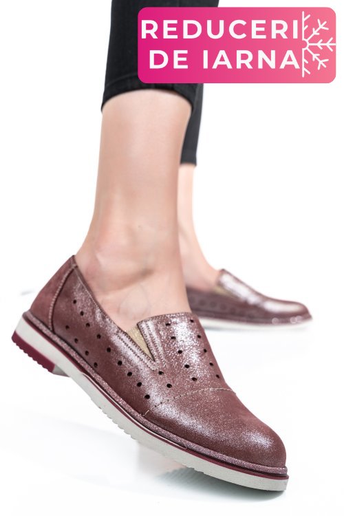 Espadrile roz sidef piele naturala 1pc14109