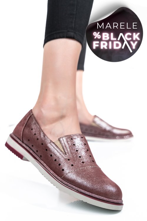 Espadrile roz sidef piele naturala 1pc14109