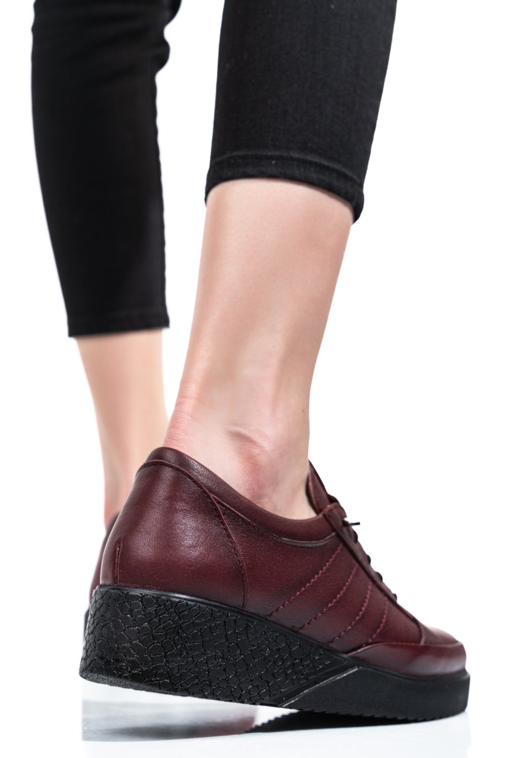 PANTOFI BORDO PIELE NATURALA 2PC034AMG