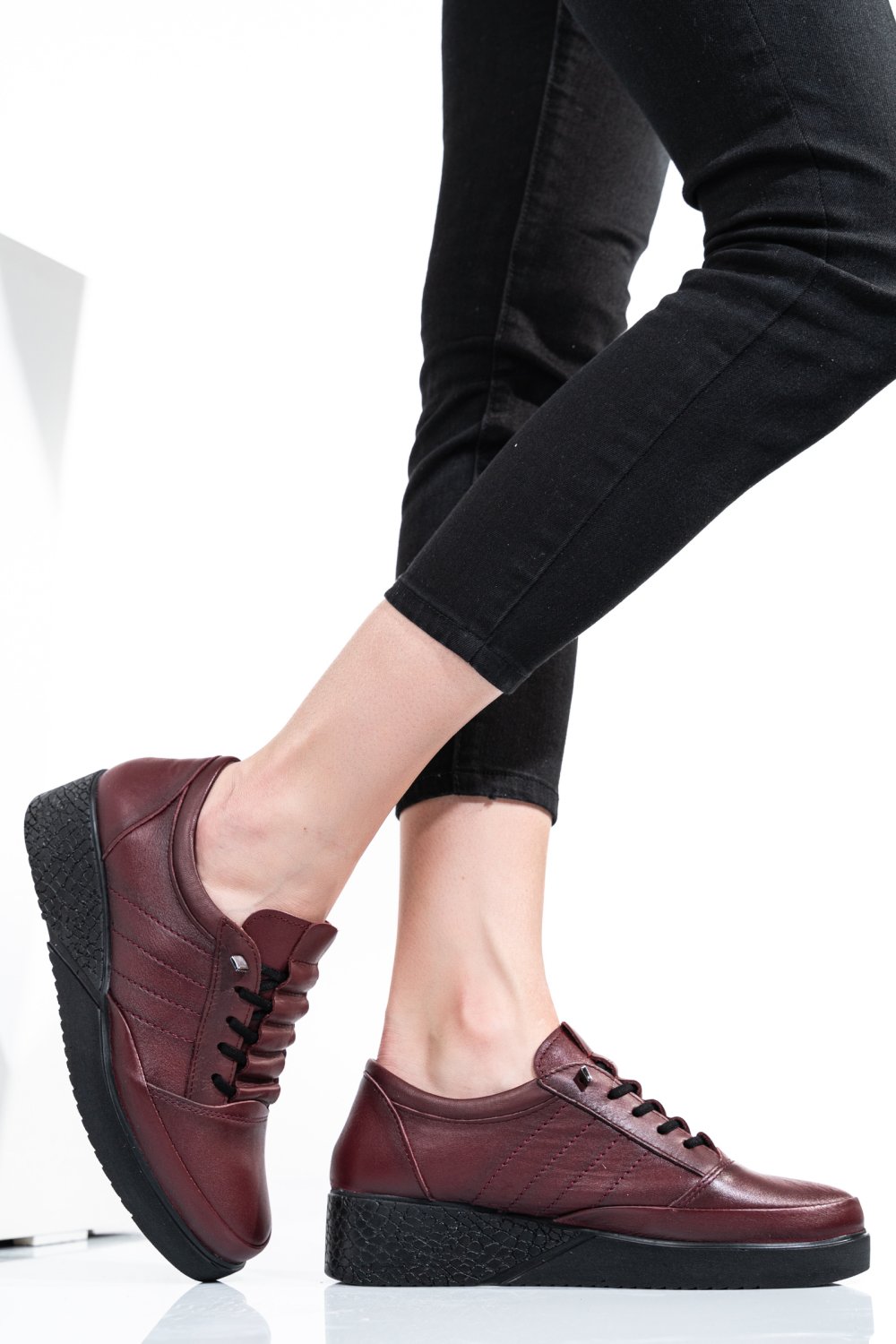 PANTOFI BORDO PIELE NATURALA 2PC034AMG