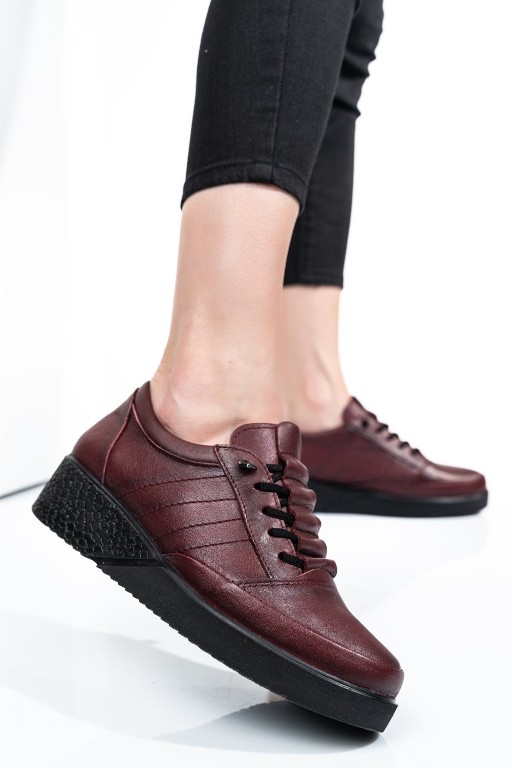 PANTOFI BORDO PIELE NATURALA 2PC034AMG