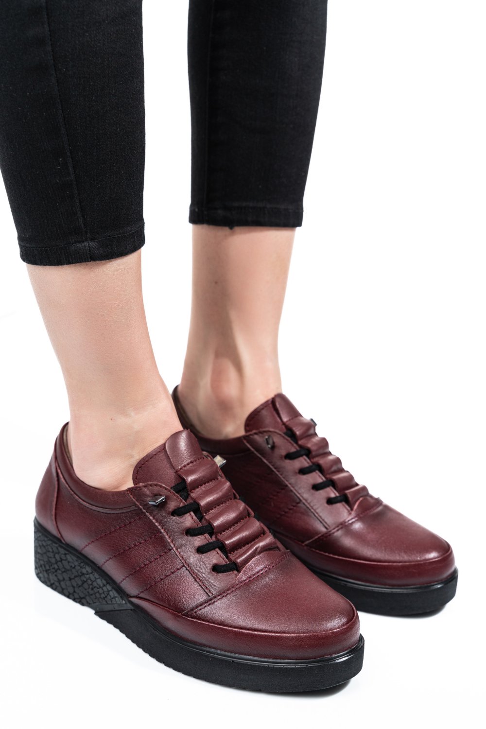 PANTOFI BORDO PIELE NATURALA 2PC034AMG