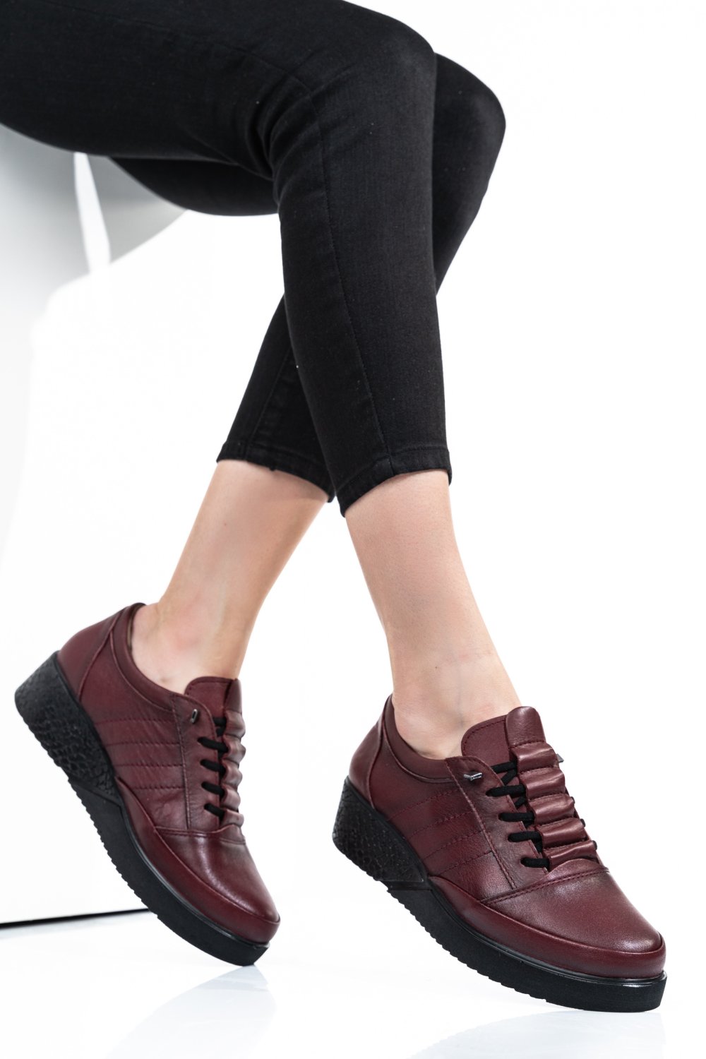 PANTOFI BORDO PIELE NATURALA 2PC034AMG