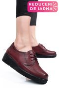 PANTOFI BORDO PIELE NATURALA 6PC24